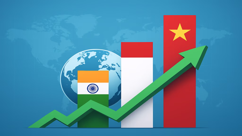 Os mercados emergentes asiáticos protagonizam uma transformação econômica sem precedentes. Índia, Indonésia e Vietnã destacam-se.